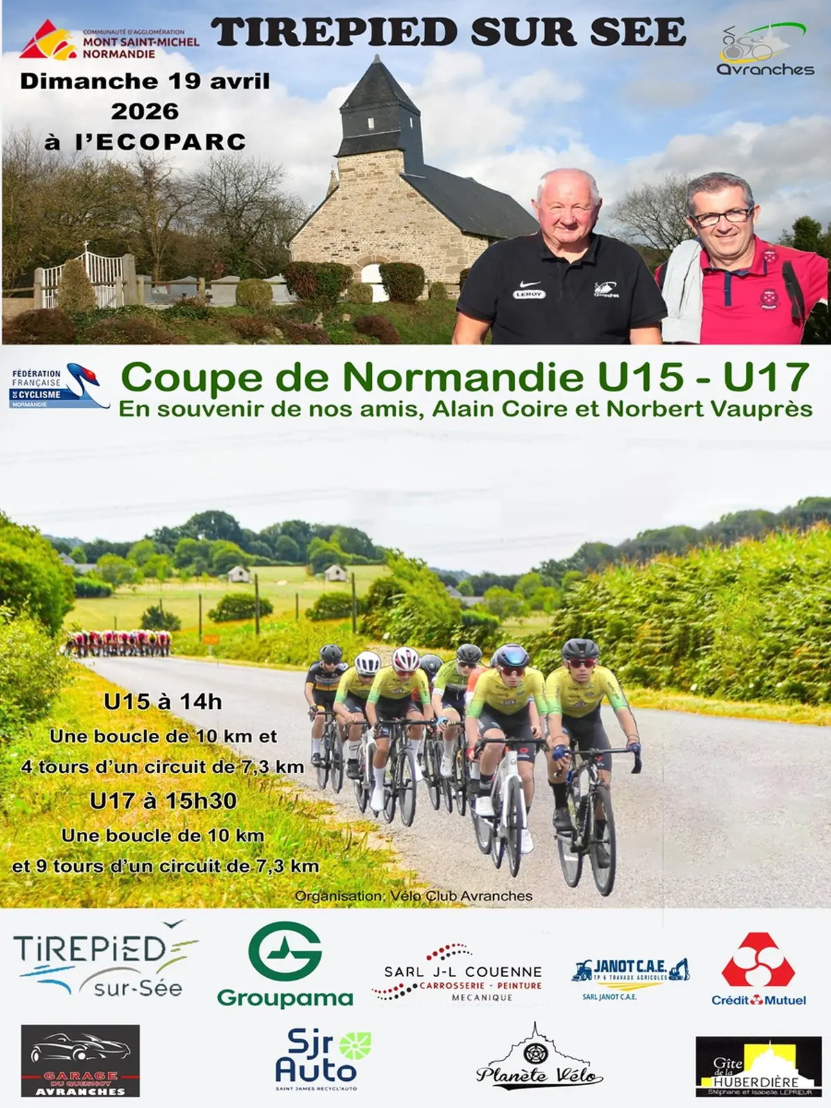 Course cycliste Coupe de Normandie U15 et U17