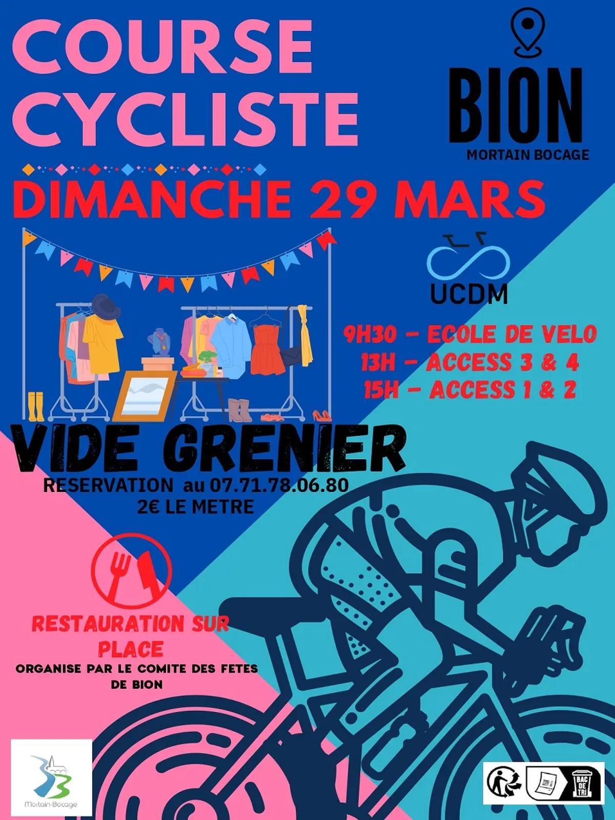Course cycliste et vide-grenier