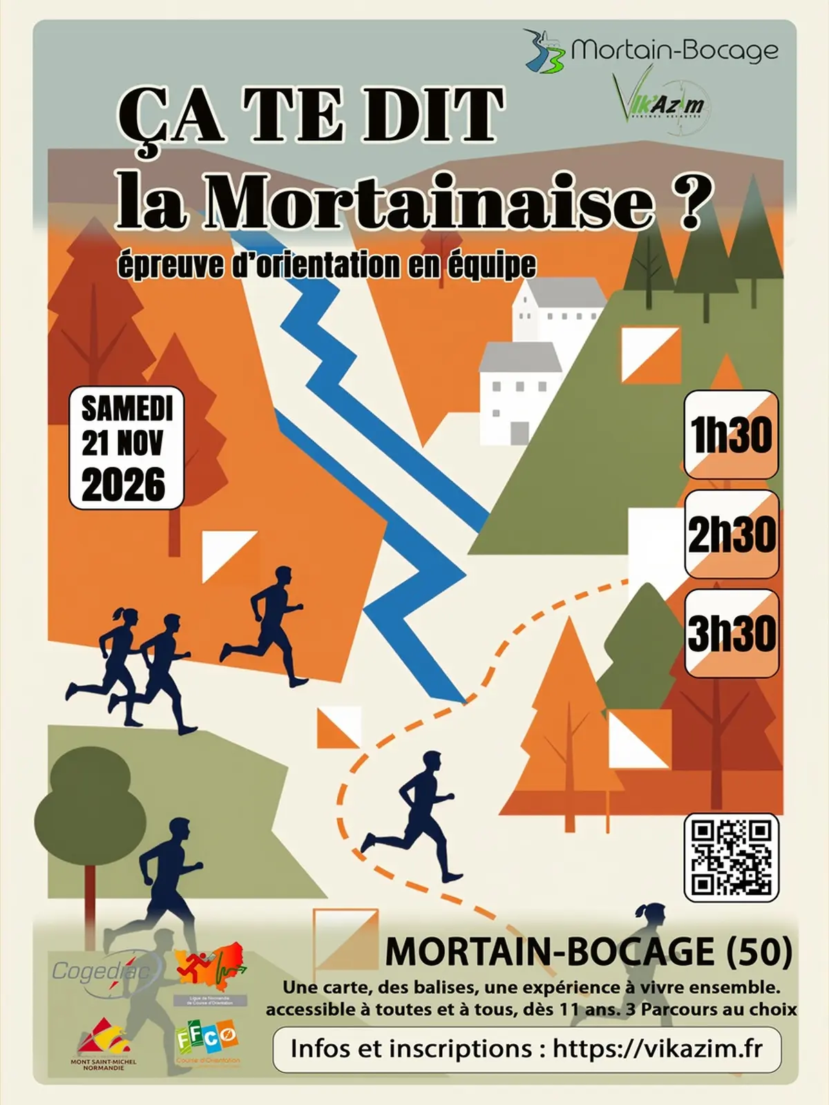 Course d'orientation ça te dit la Mortainaise ?