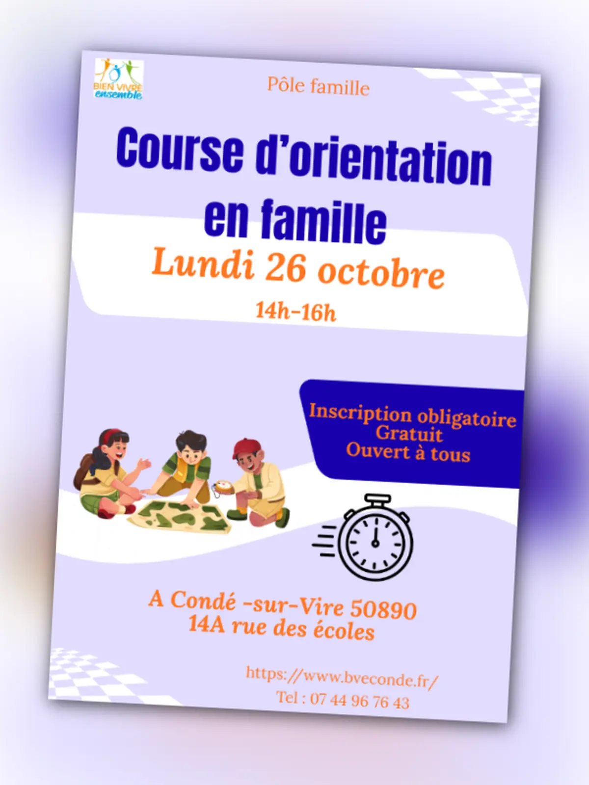 Course d'orientation en famille
