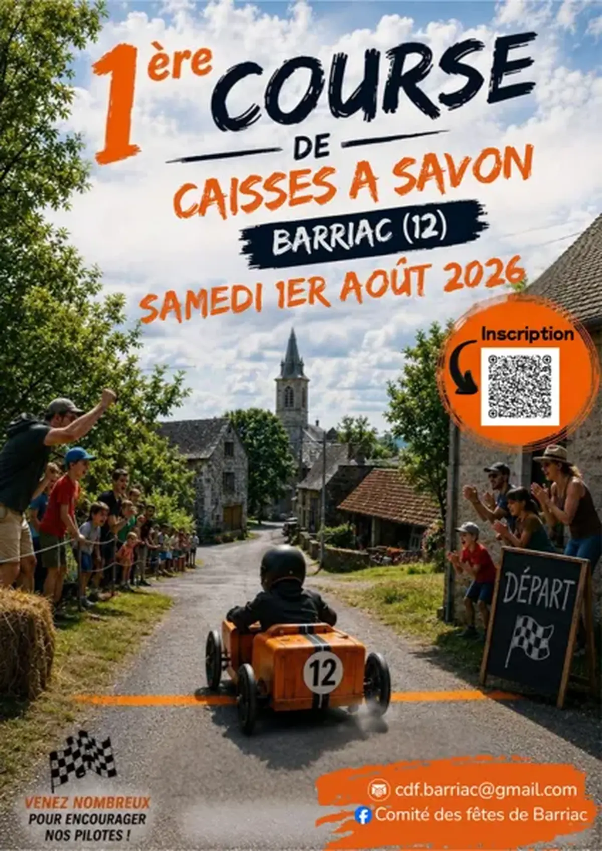 Course de caisse à savon à Barriac