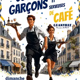 Course des garçons et serveuses de café