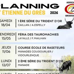 Courses Camarguaise dans les arènes de St Etienne du Grès 2026
