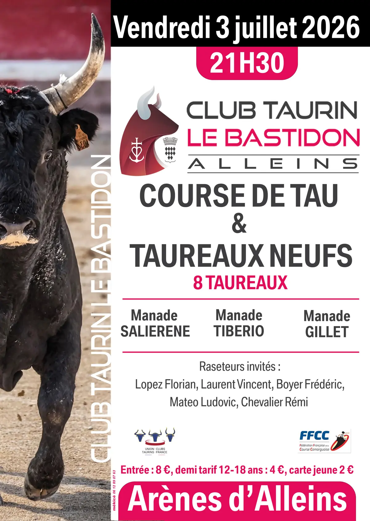 Courses camarguaises - Course de Tau & Taureaux Jeunes