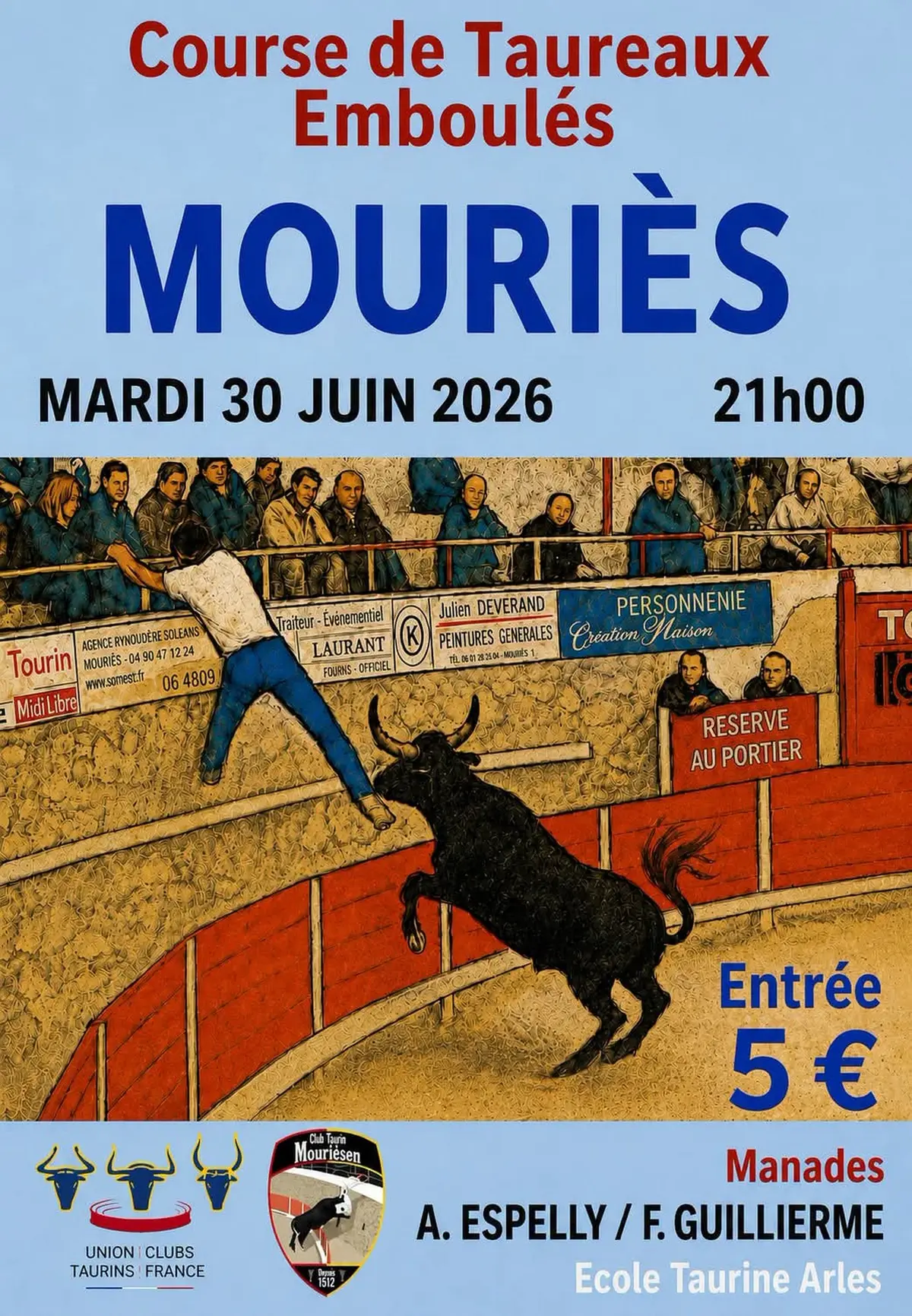 Courses de taureaux emboulés