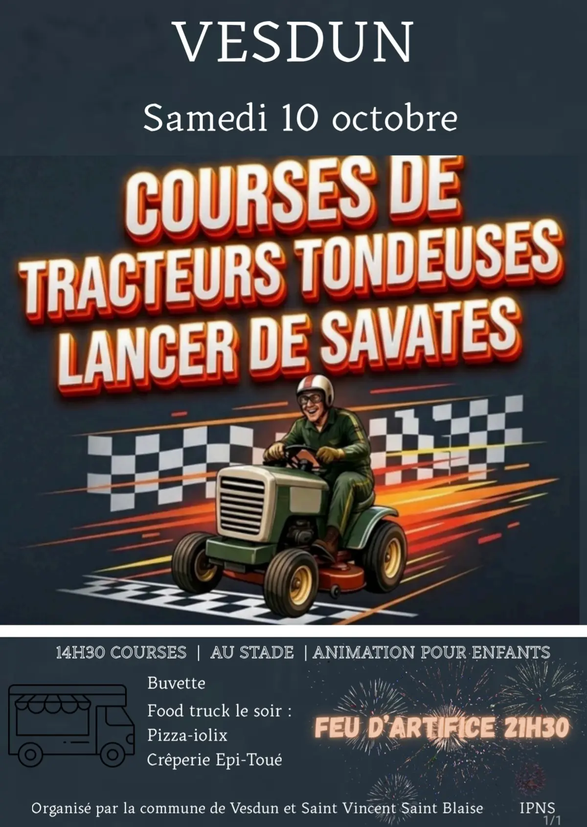 Courses de tracteurs tondeuses