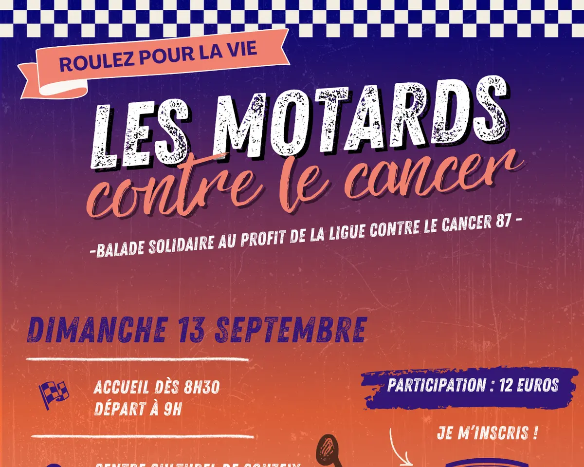 Couzeix accueille la 11ᵉ édition des « Motards Contre le Cancer »