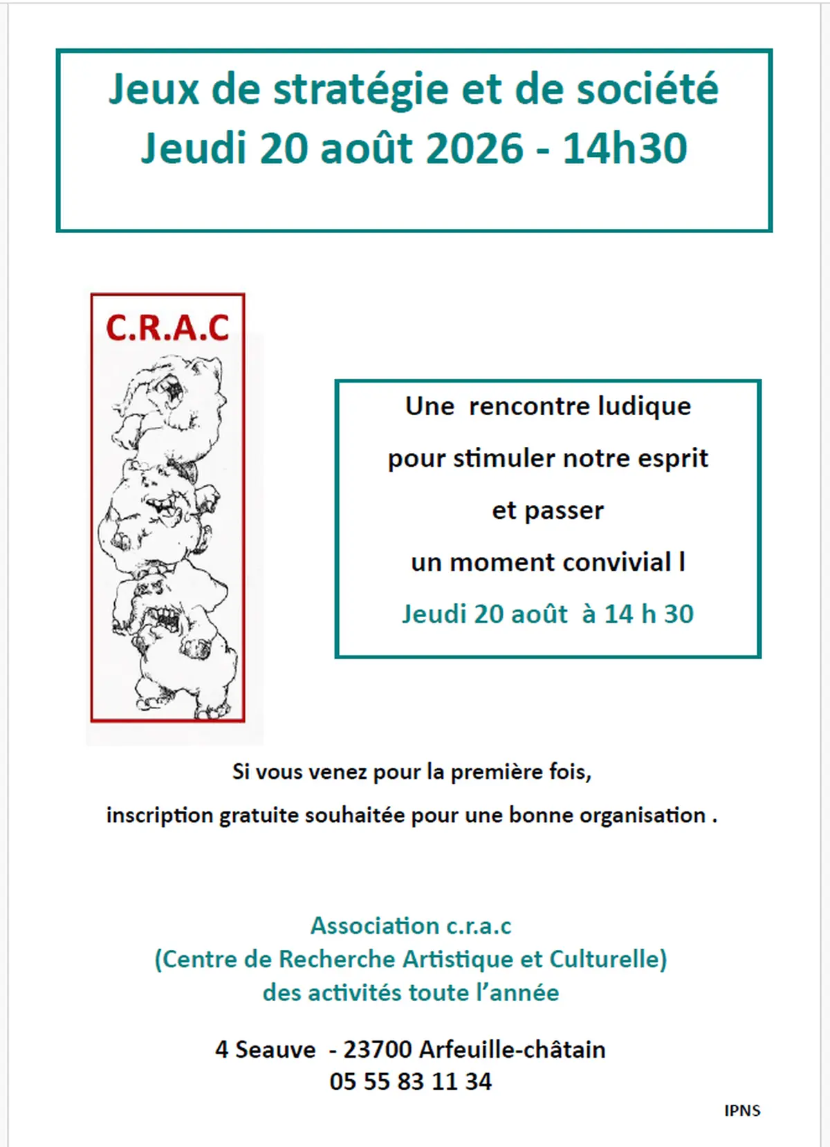 CRAC : Après-midi jeux de stratégie