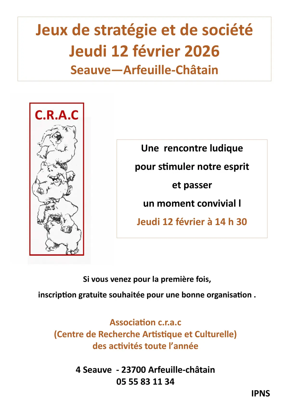 CRAC : Après-midi jeux de stratégie