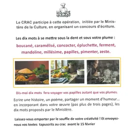 CRAC : Dis-moi dix mots ... à savourer 2026-2027