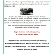 CRAC : Dis-moi dix mots pour un monde à venir/ Proclamation des lauréats