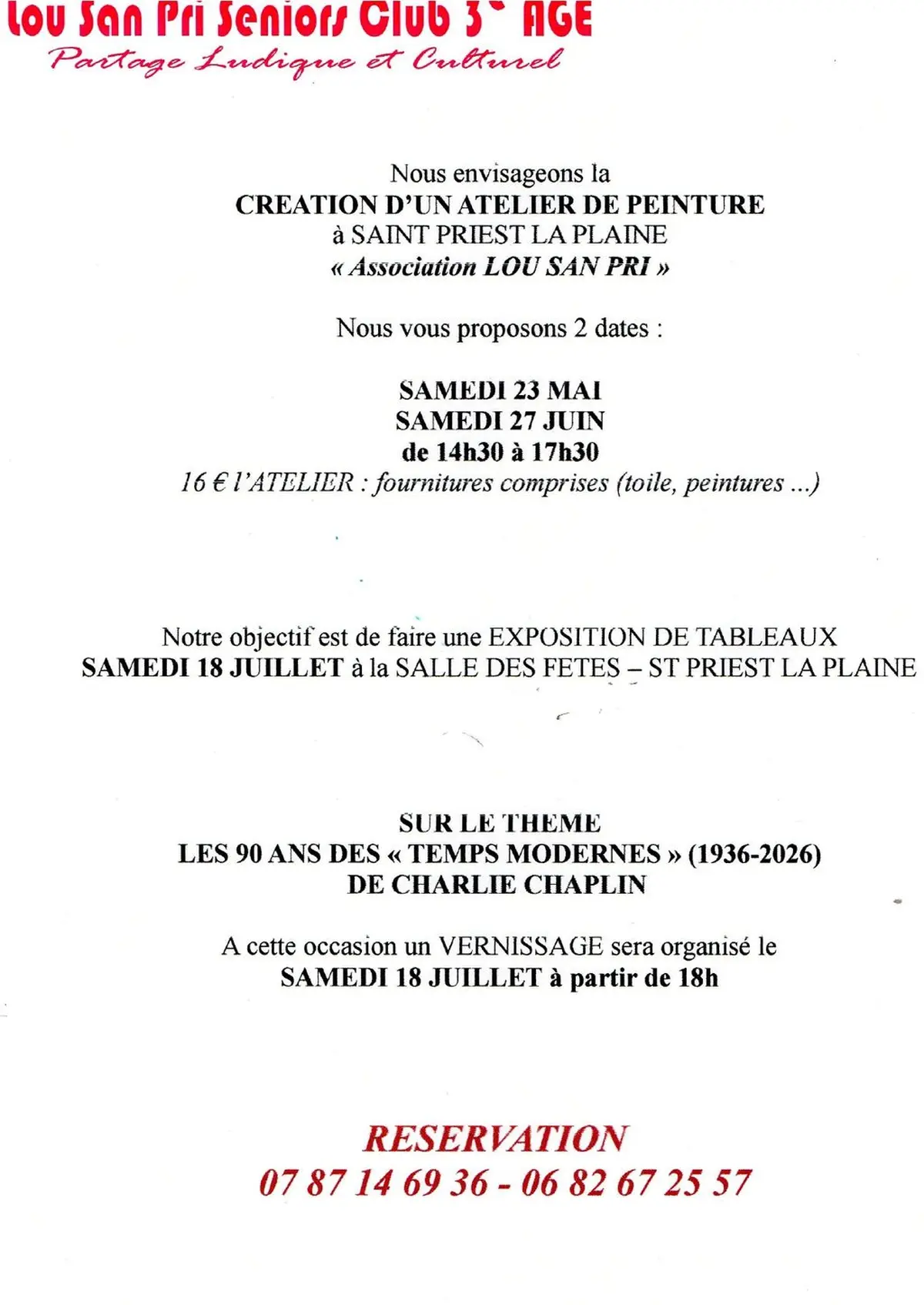 Création d'un Atelier de Peinture
