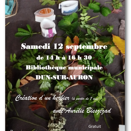 Création d'un herbier à la bibliothèque de Dun