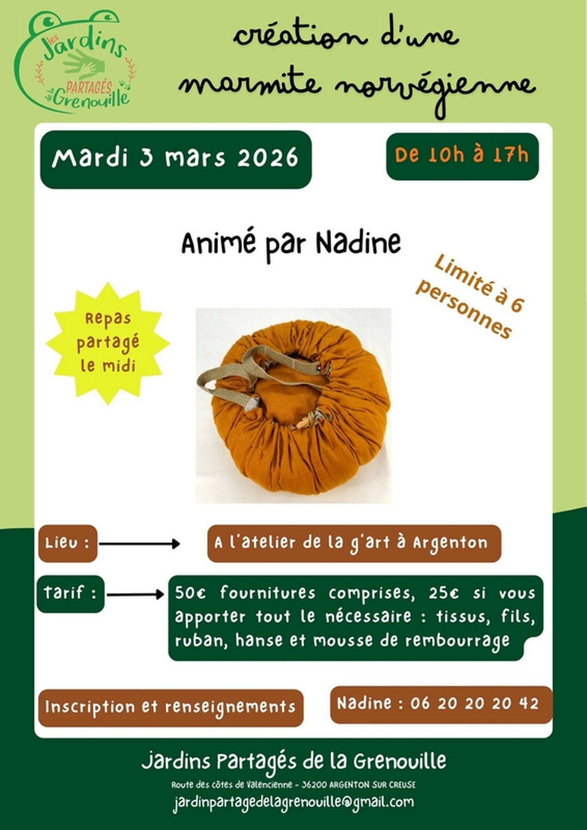 Création d'une marmite norvégienne