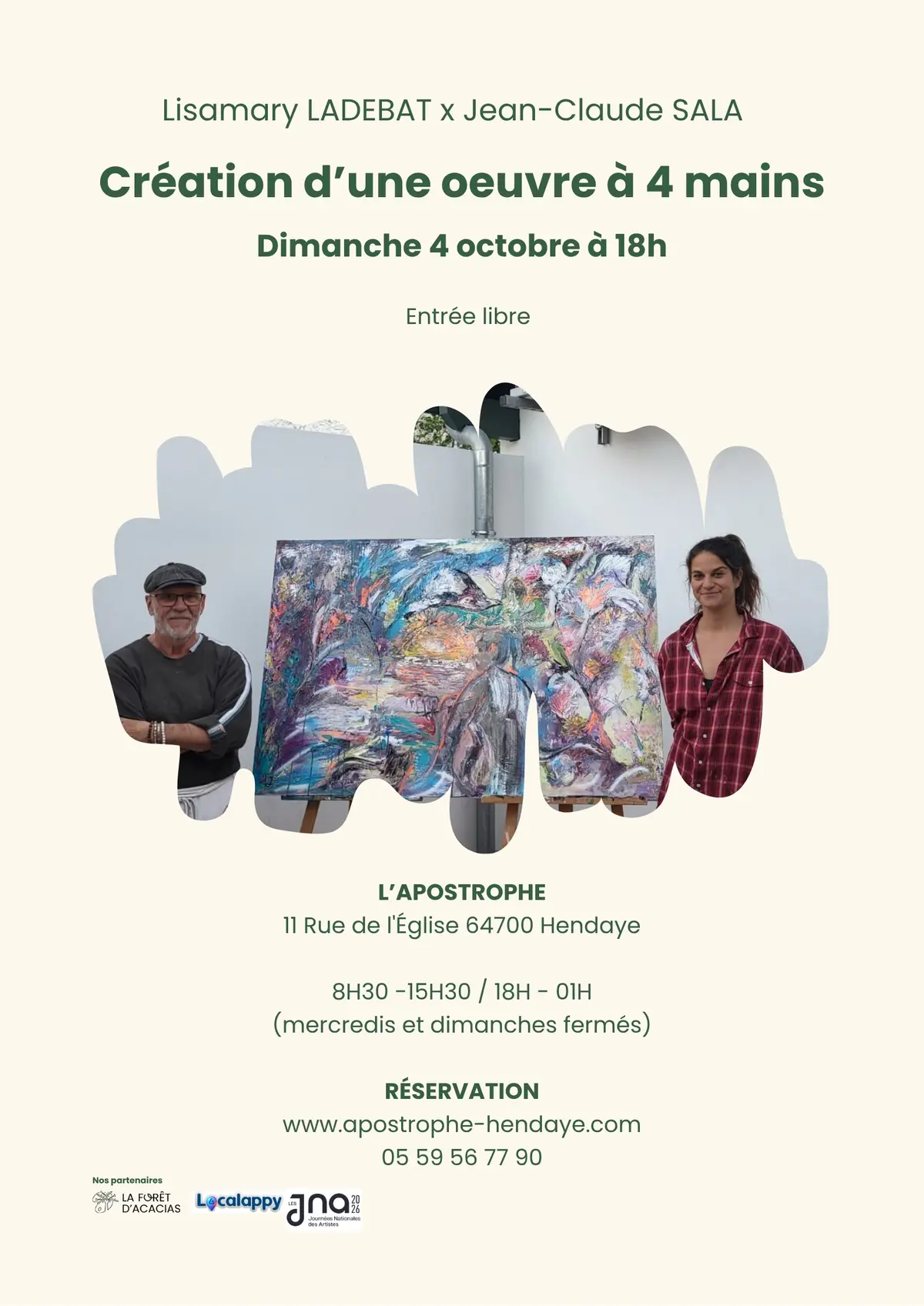 Création d'une œuvre à 4 mains