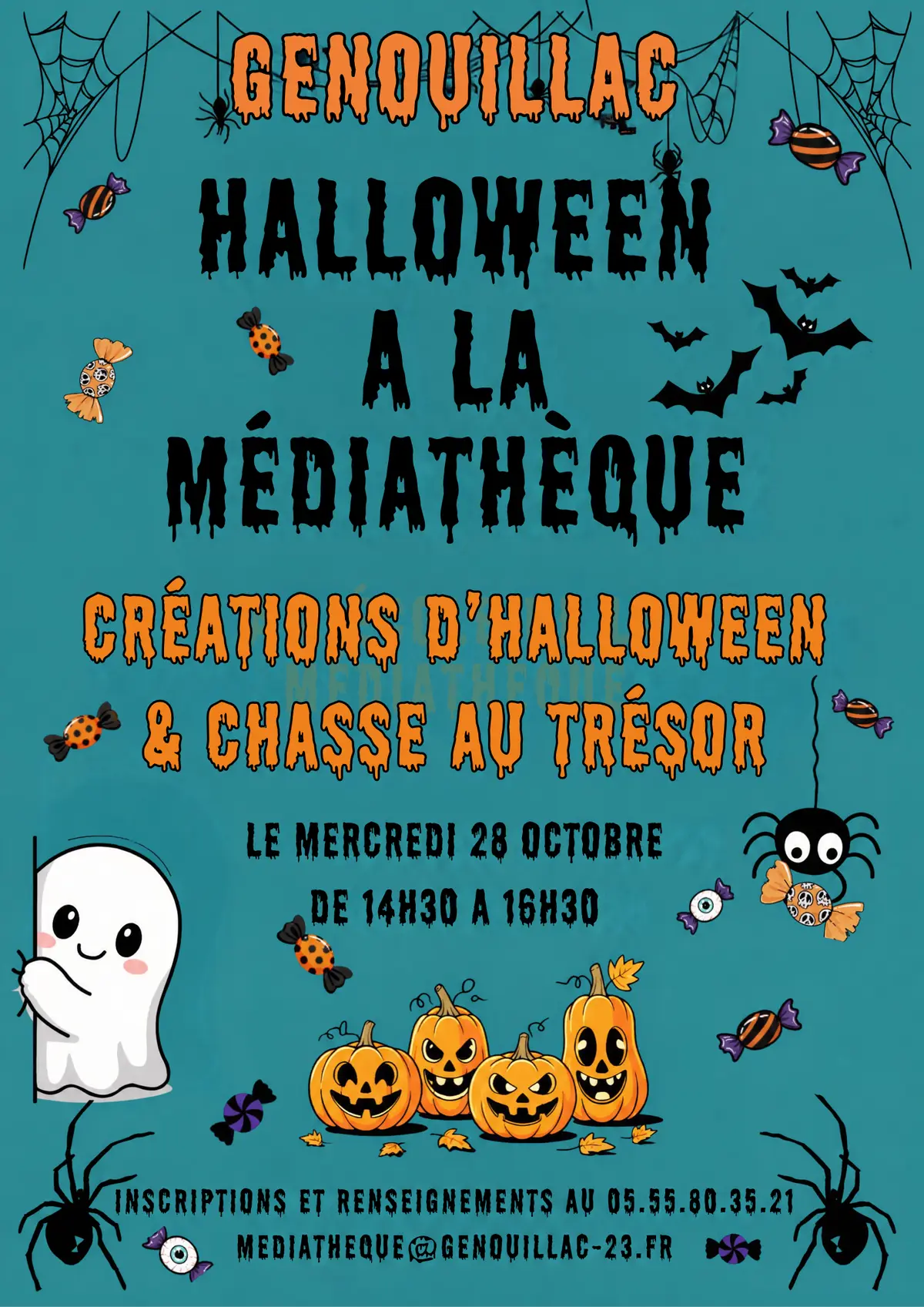 Créations d'hallowen et chasse au trésor - Hallowen à la médiathèque