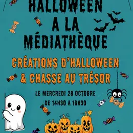 Créations d'hallowen et chasse au trésor - Hallowen à la médiathèque