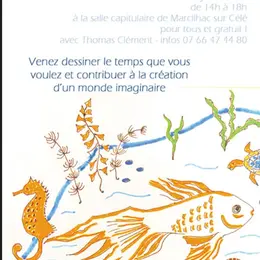 Créons un monde, Atelier de dessin, à Marcilhac sur Célé