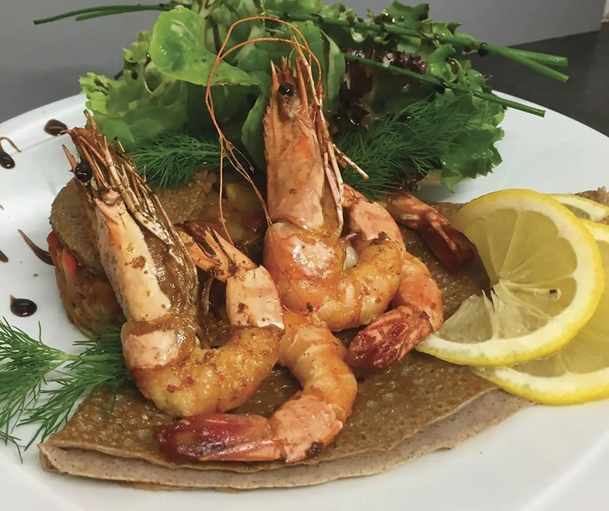 La gambas d'ôz, spécialité de la crêperie Crêp'ôz