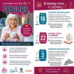 CSC : Les rendez-vous bien être Seniors