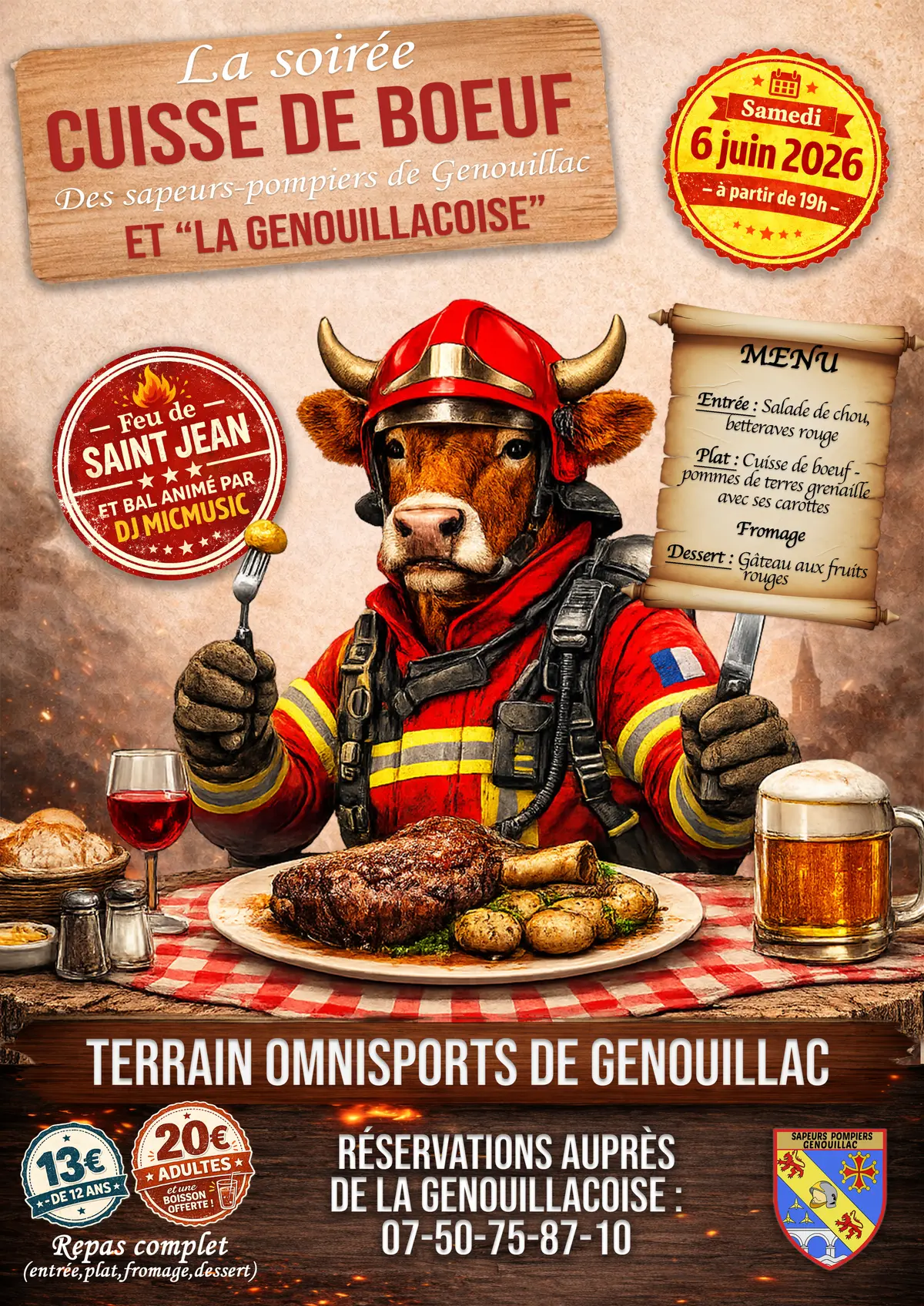 Cuisse de bœuf à la broche