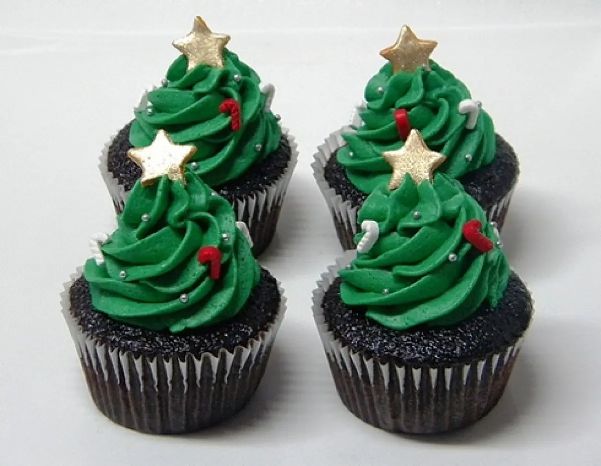 Cupcake en forme de sapin