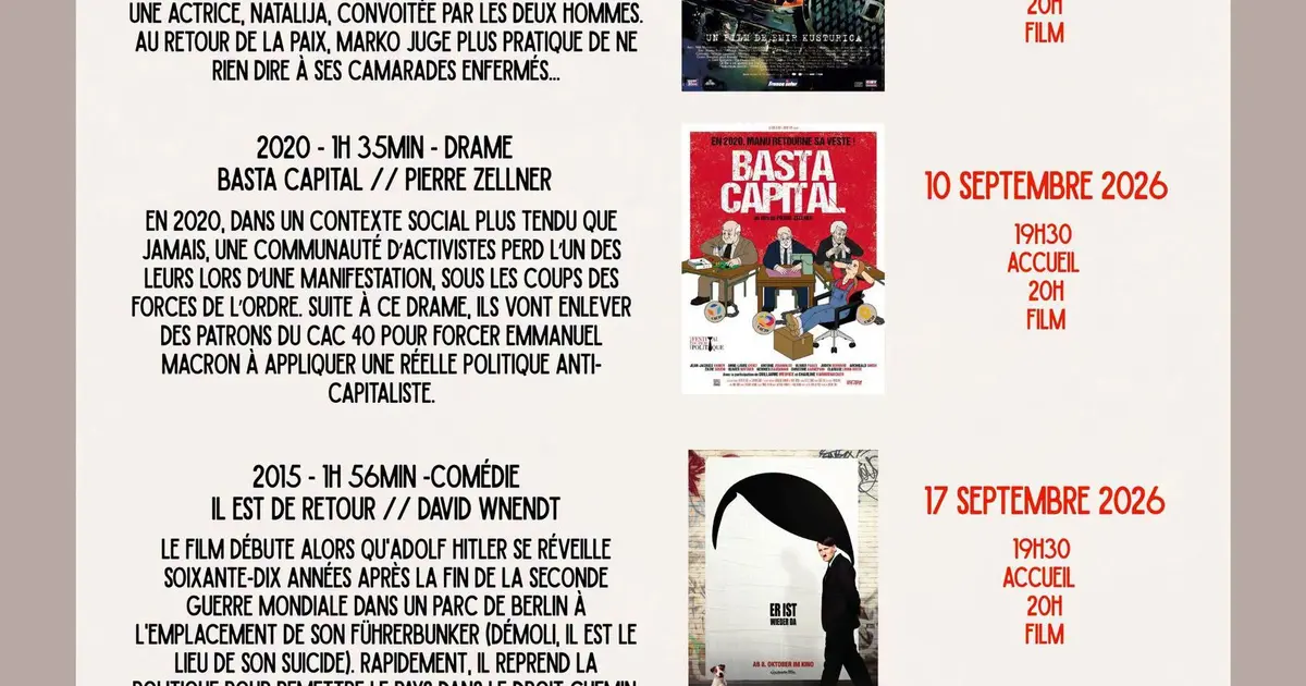 Cycle Guerre et Paix au Cinéma - Projection du film "Il est de retour" comédie de David Wnendt