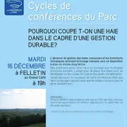 Cycles de conférences du Parc | Pourquoi coupe-t-on une haie dans le cadre d'une gestion durable ? par Florentin Brard