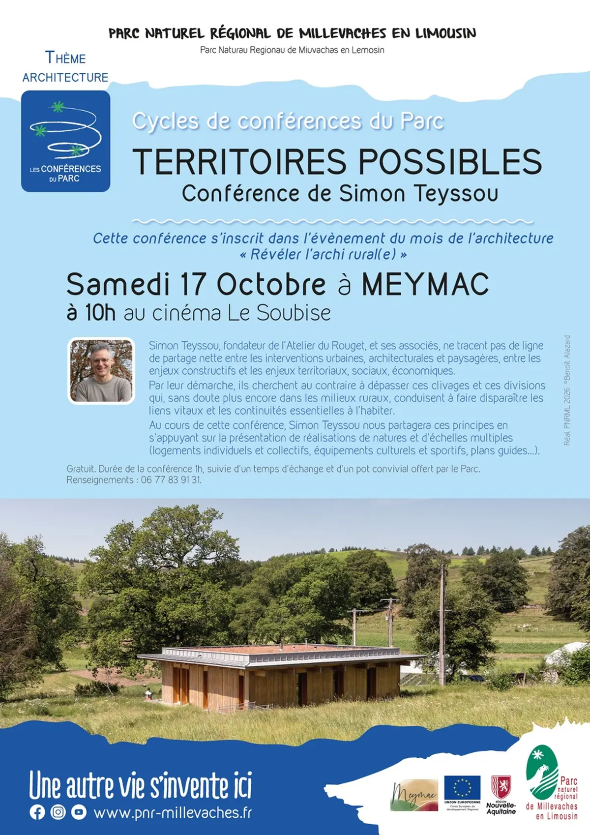 Cycles de conférences du Parc | TERRITOIRES POSSIBLES par Simon Teyssou