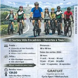 Cyclo Sport Villefranchois : les sorties 2026 pour tous !