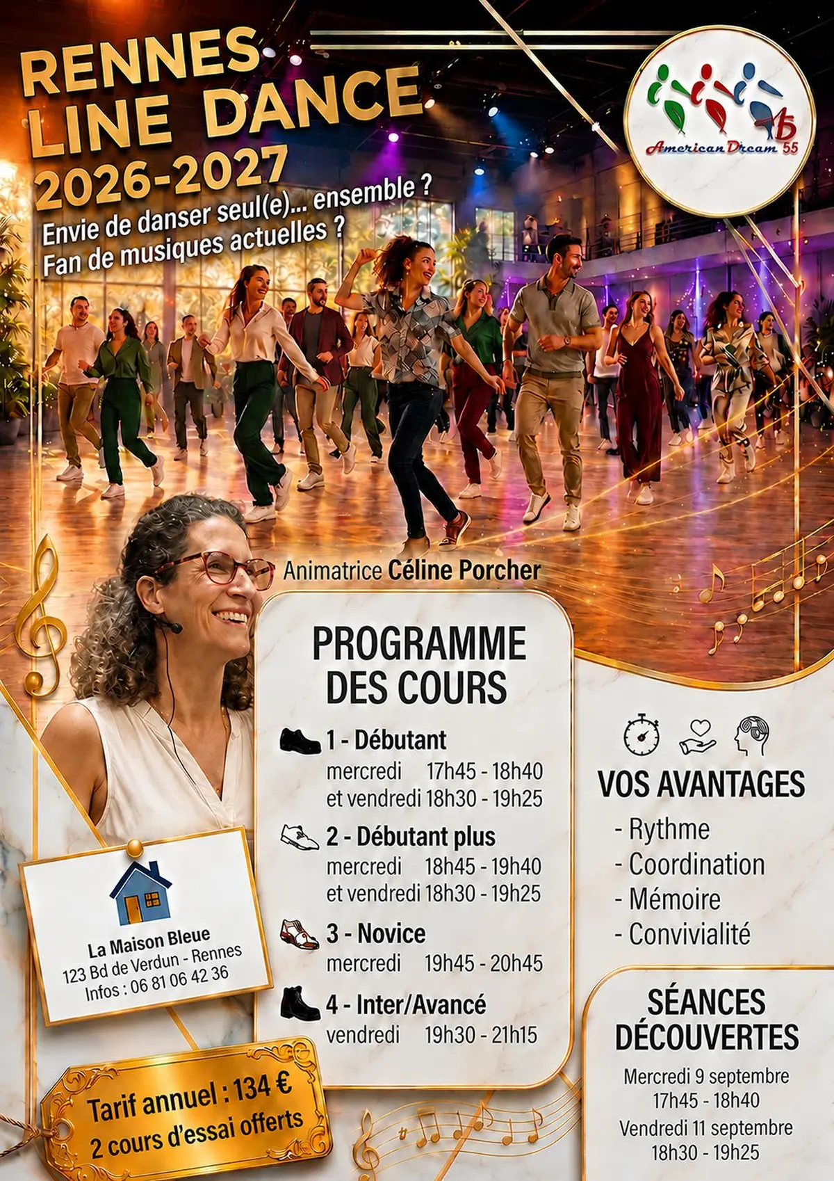séance d’initiation gratuite à la « Line Dance »