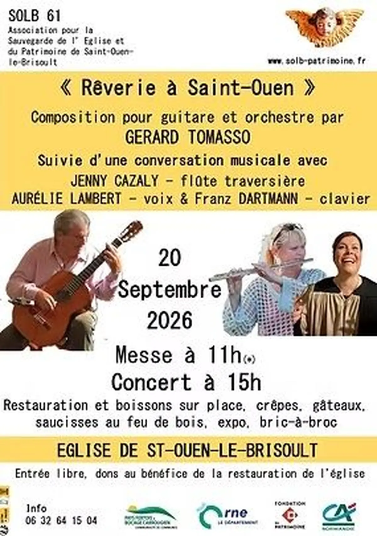 Rêverie à Saint-Ouen : Gérard Tomasso en concert le 20 septembre dans l’Orne