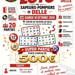 Grand loto gastronomiques des sapeurs-pompiers de Delle