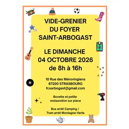 Vide-grenier 2026 du Foyer Saint-Arbogast
