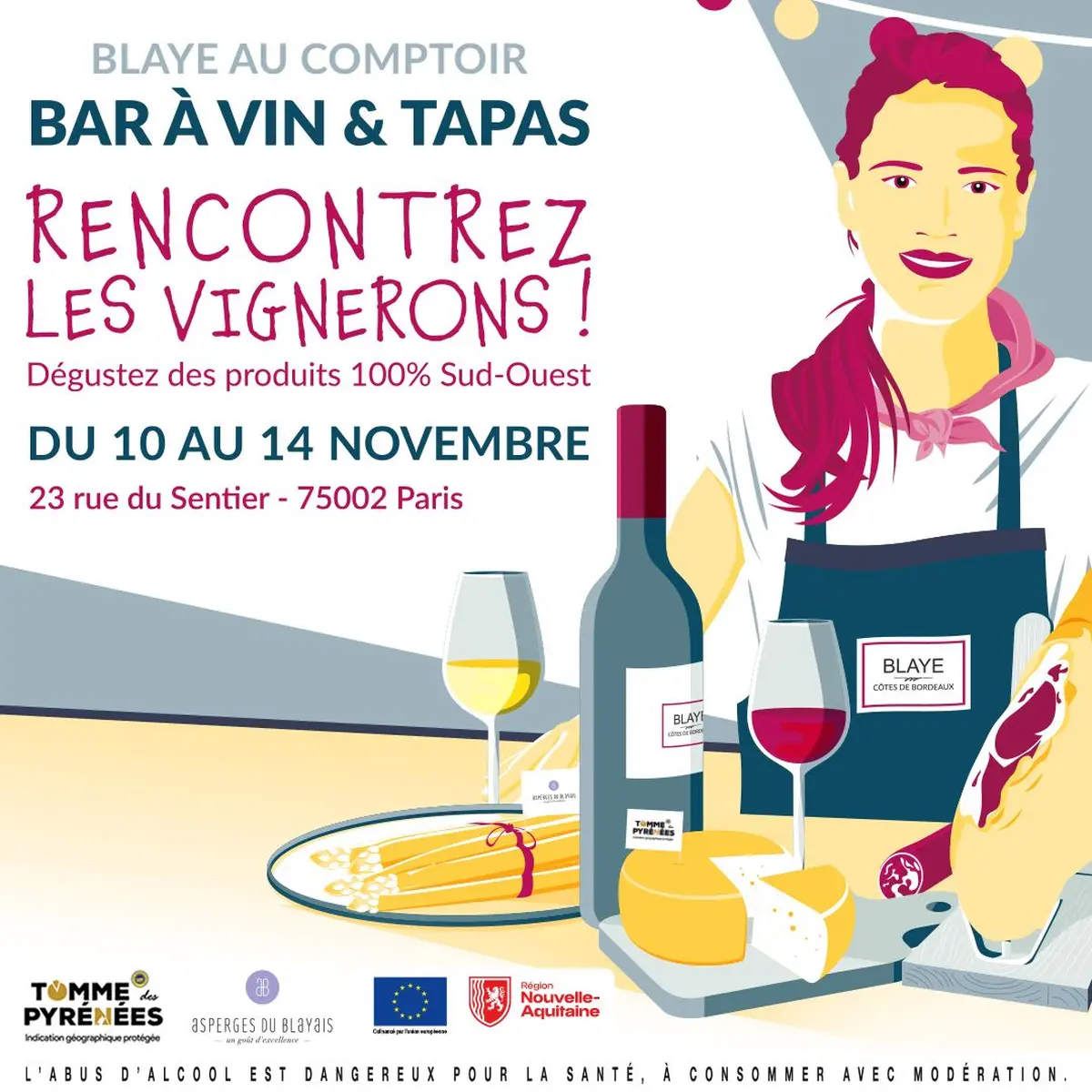 Bar à vin  éphémère des vignerons de Baye Côtes de Bordeaux