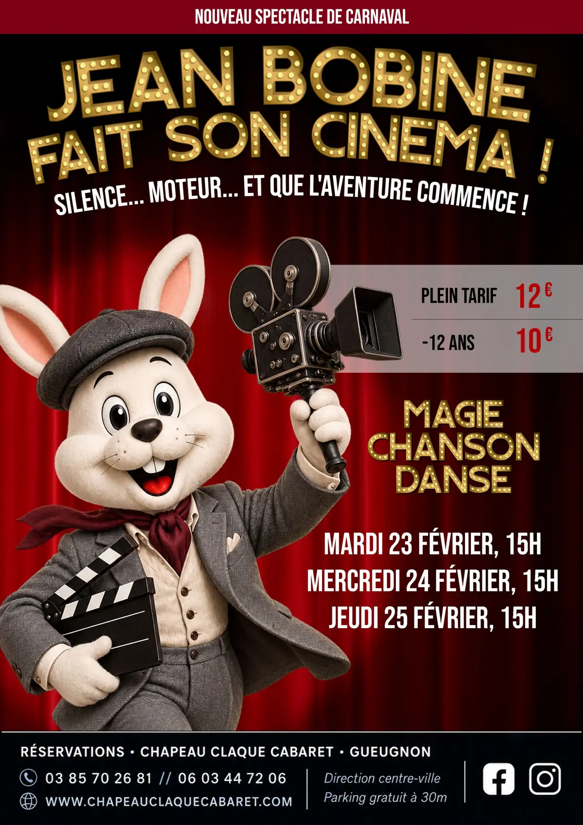 Jean Bobine fait son Cinéma ! - Spectacle familial de Carnaval