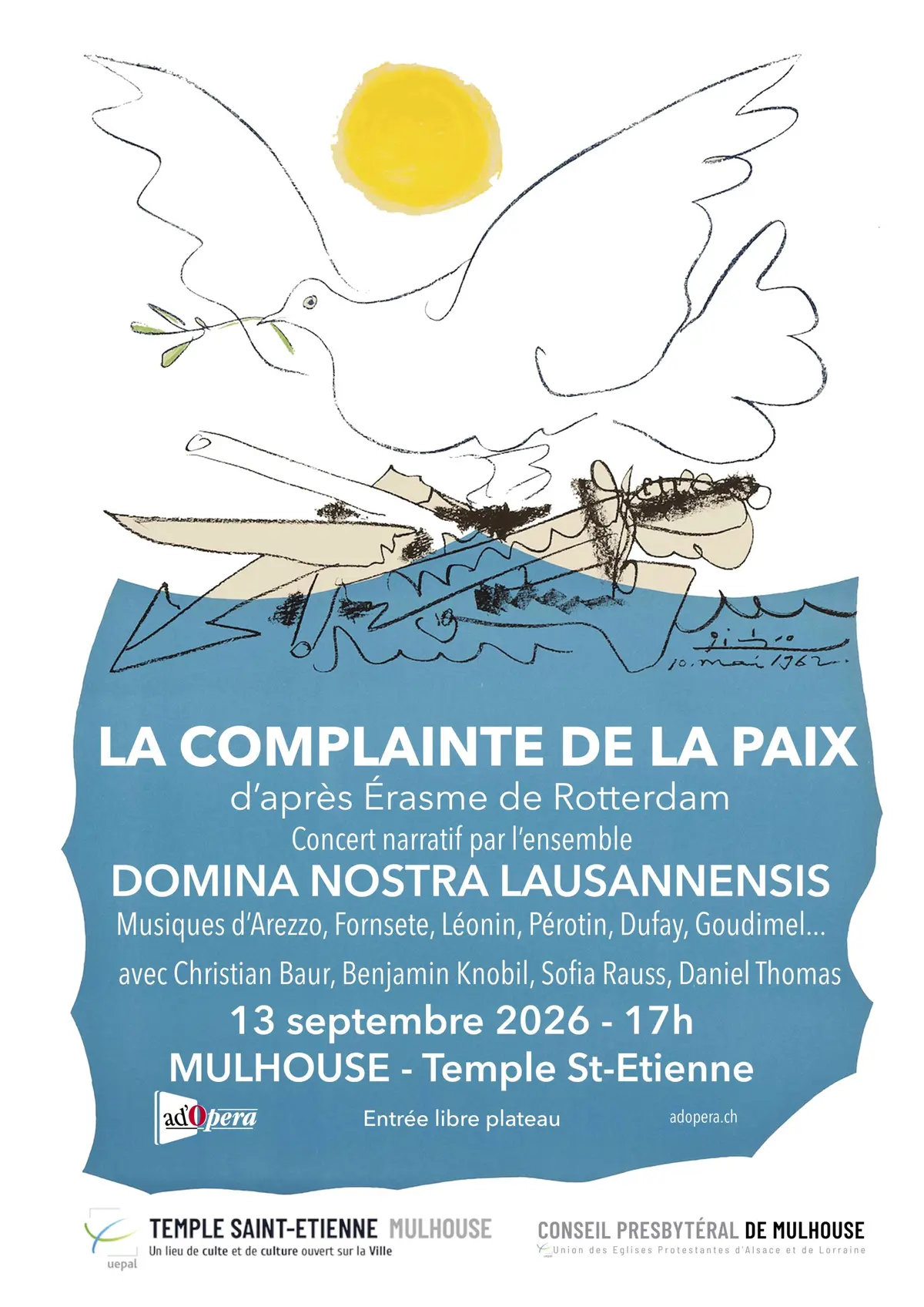 Concert narratif - La Complainte de la Paix - Par Domina Nostra Lausannensis
