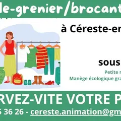 Le vrai vide grenier sous les arbres de Céreste en Luberon
