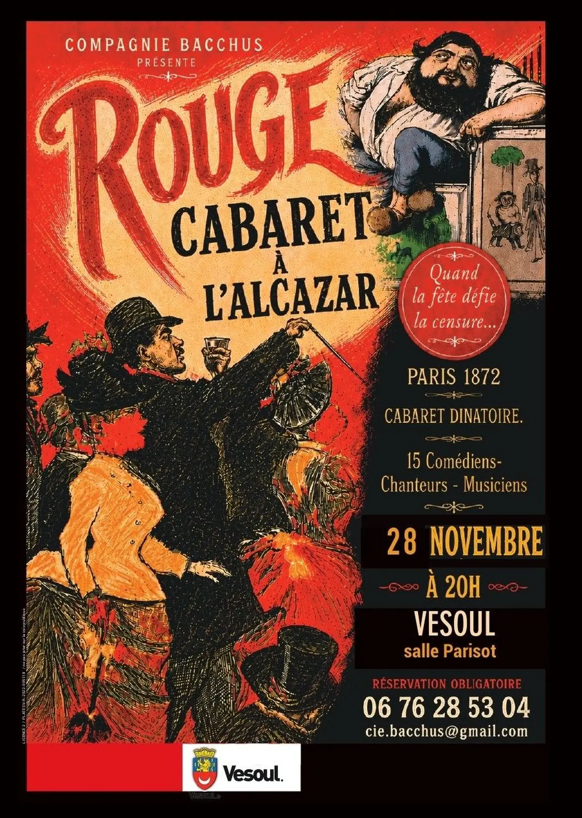 Rouge Cabaret à l'Alcazar- cabaret dinatoire