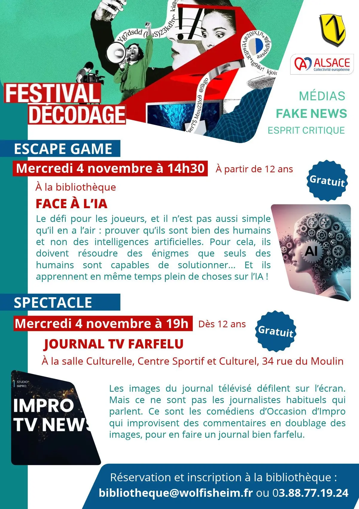 Spectacle d'imp'o Journal TV farfelu - Dans le cadre du Festival Décodage
