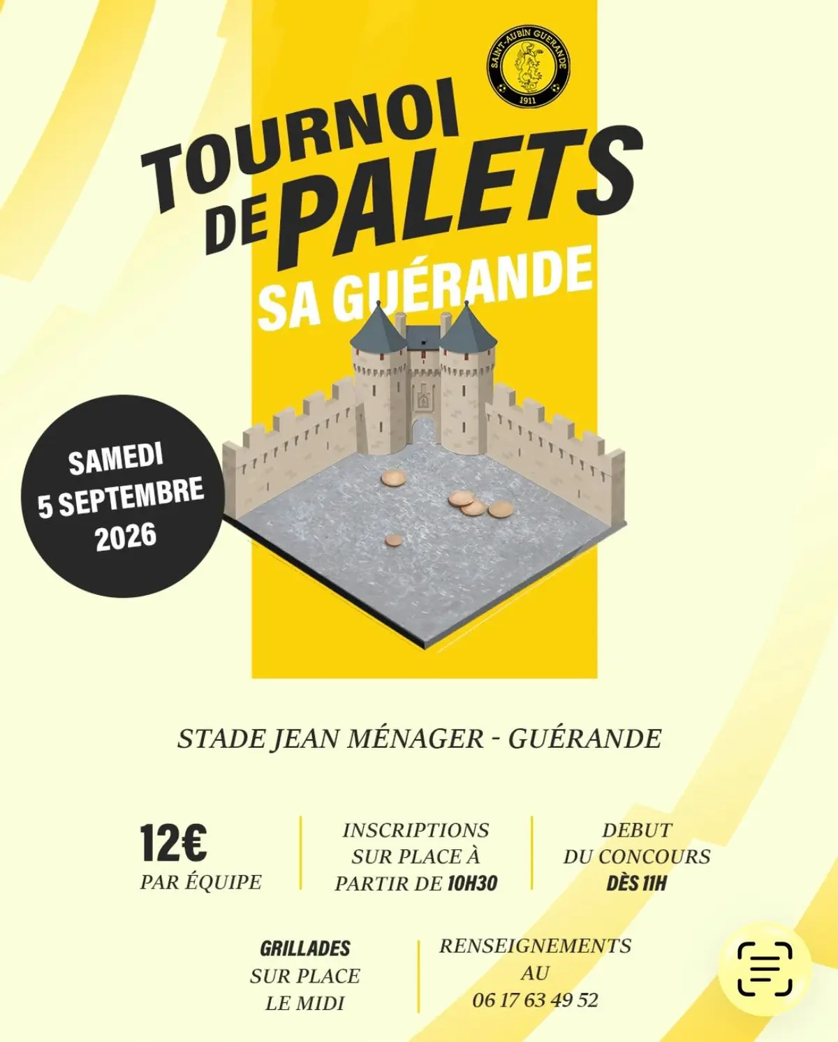Tournoi de Palet à Guérande - organisé par la SAG - 05 septembre 2026