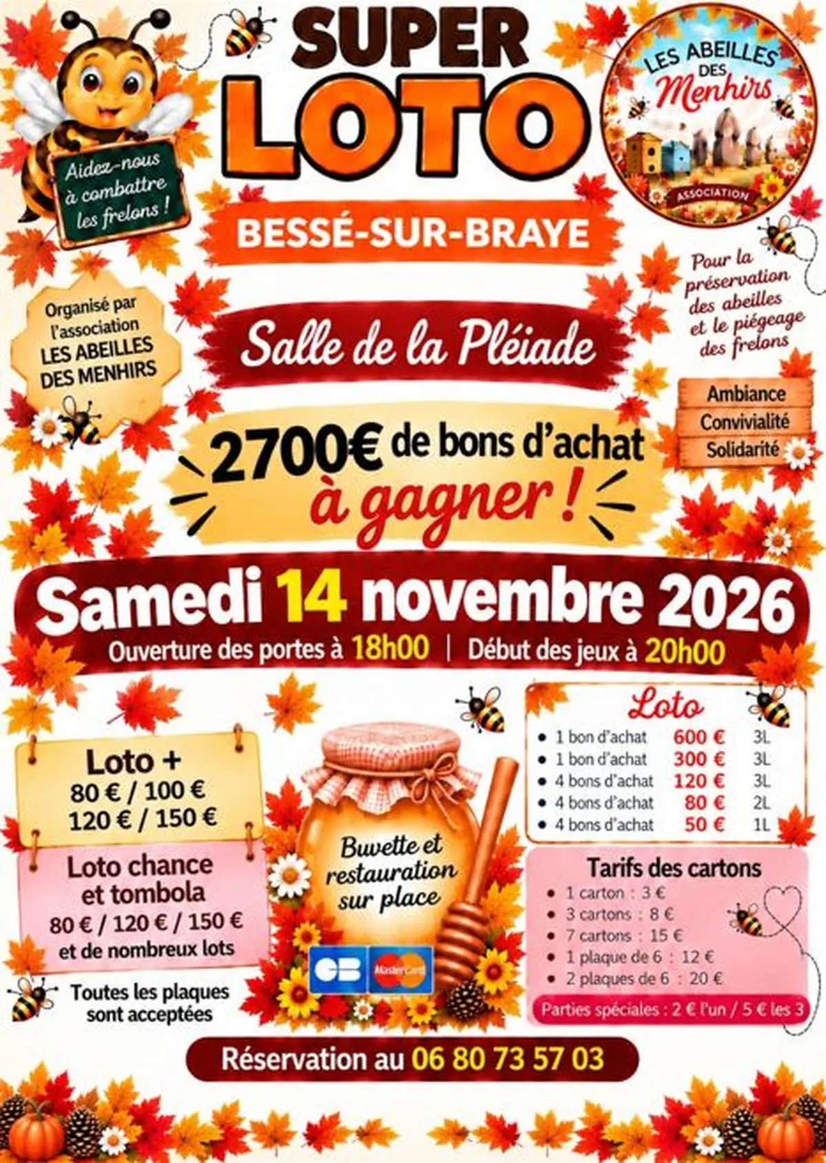 Super loto 2700€ bons d'achats