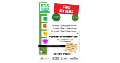 Foire aux livres de SOS Amiti&eacute; Besan&ccedil;on Franche-Comt&eacute;