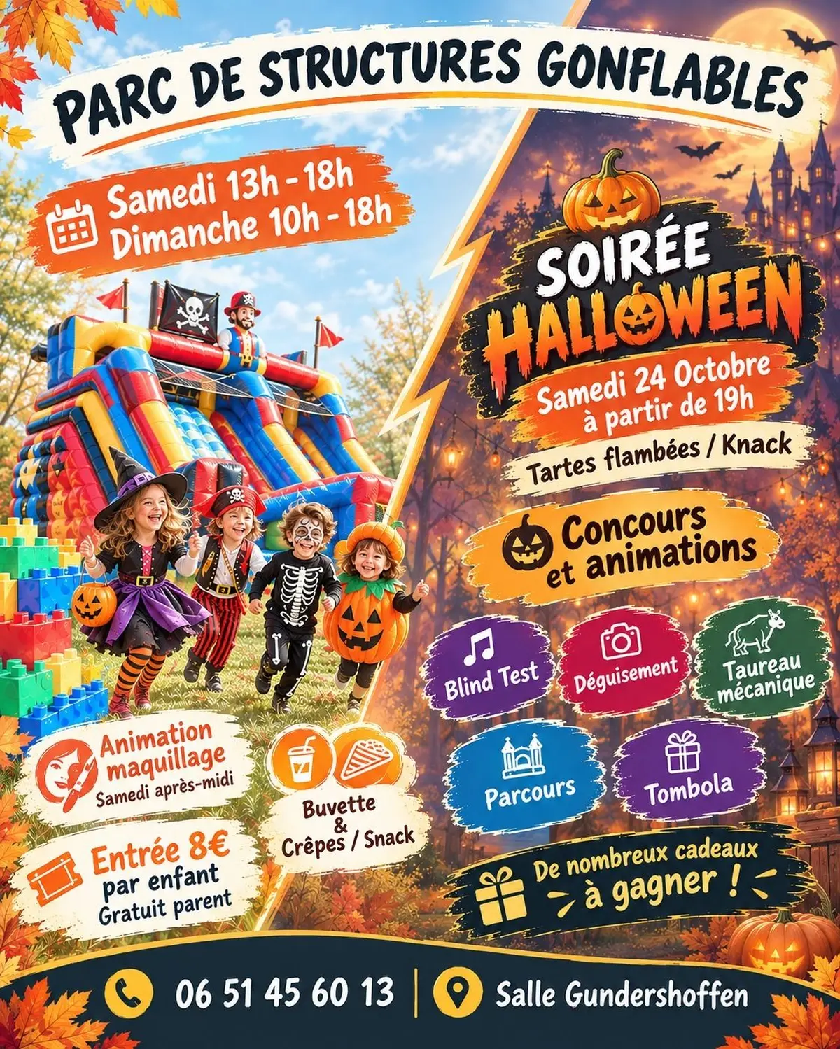 Grand Parc de structures gonflables – Halloween à Gundershoffen