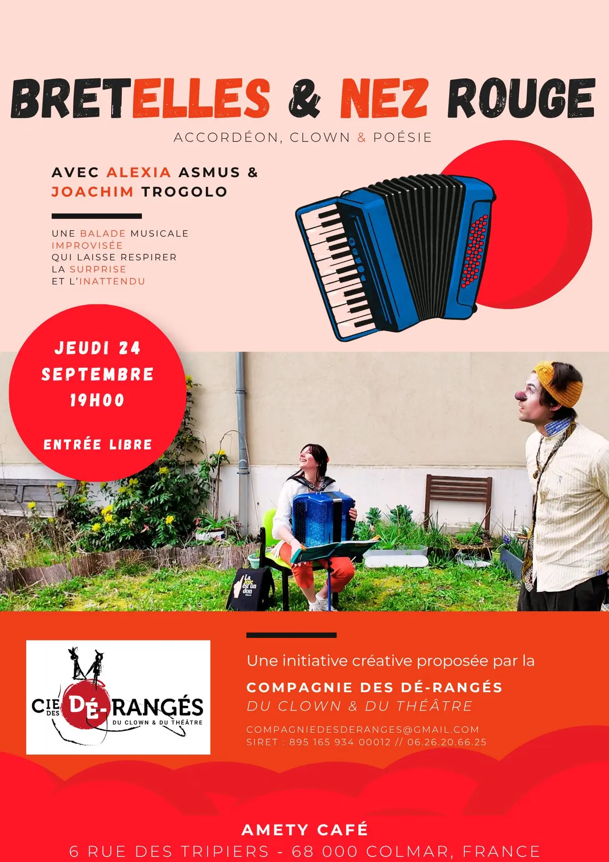 Bretelles & Nez Rouge - Avec Alexia Asmus & Joachim Trogolo - Accordéon & clown