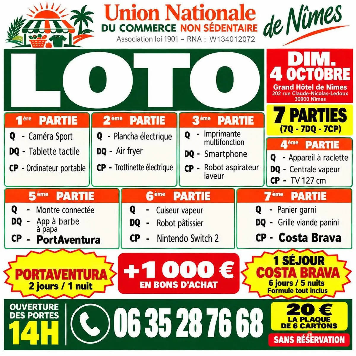 Grand Loto de l’UNCNS à Nîmes