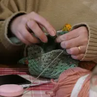 Atelier de crochet avec l'artiste Aurélien Finance &copy; Abri mémoire