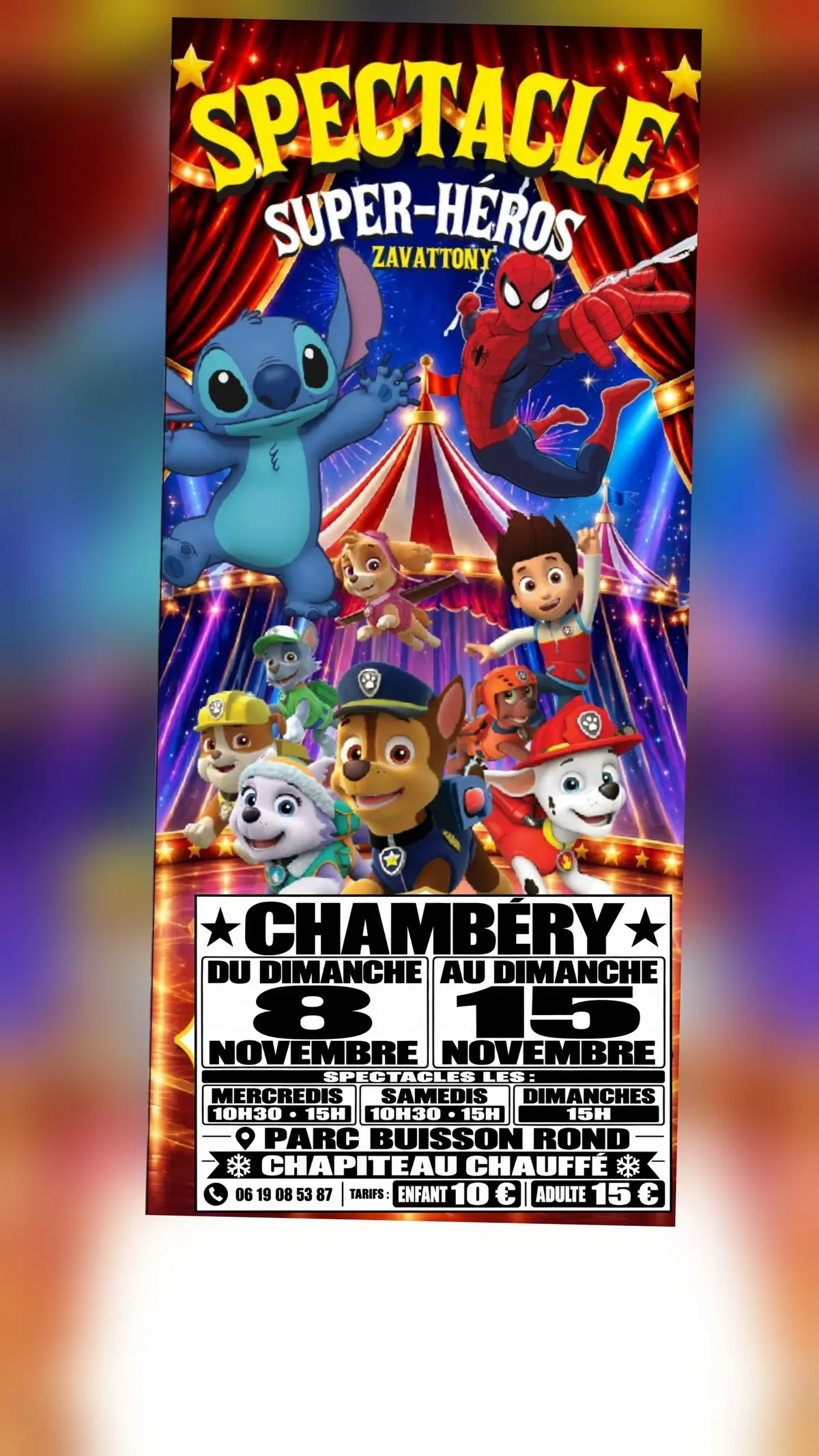 Spectacle cirque chambery 
