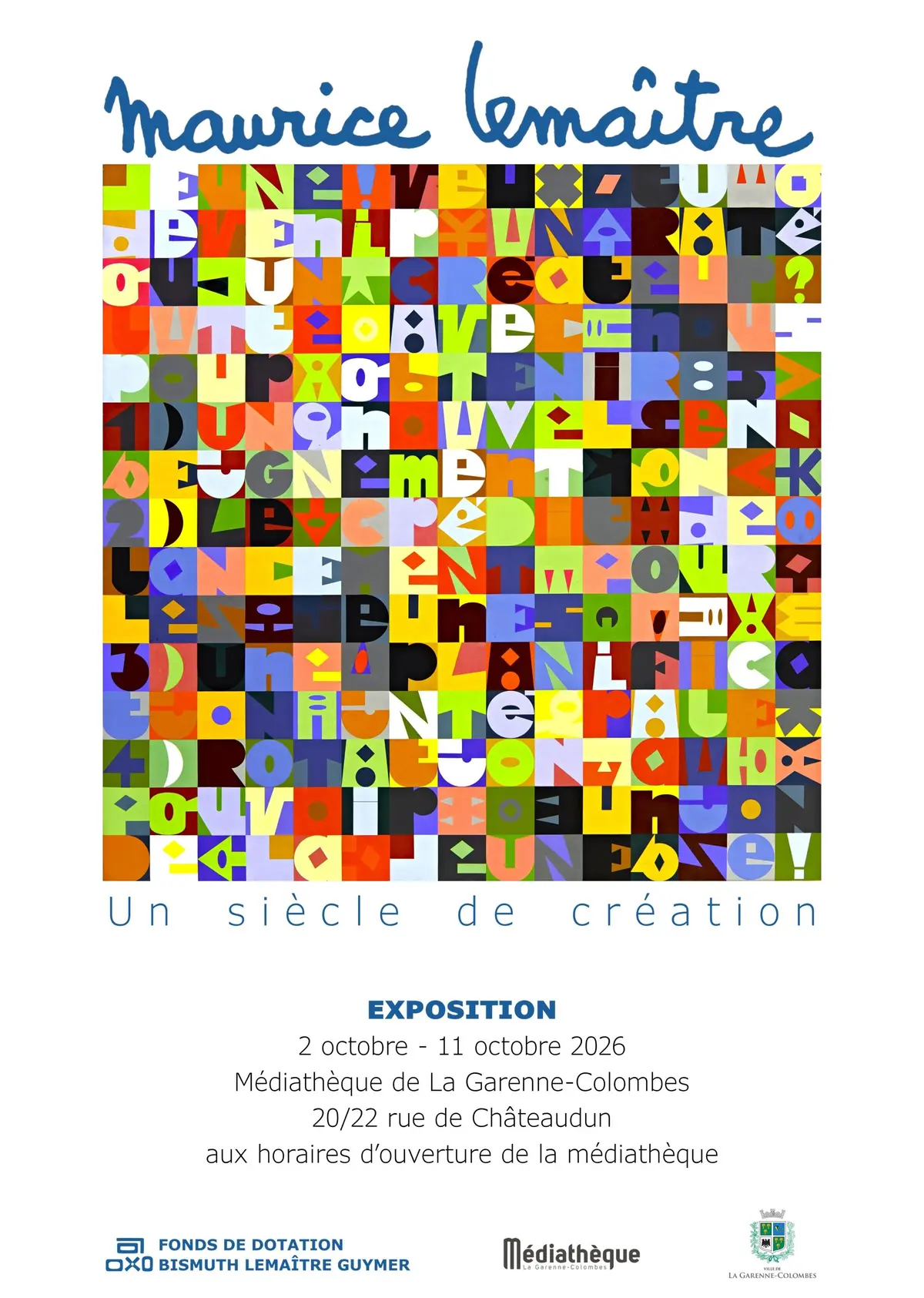 Maurice Lemaître - Un siècle de création | Exposition à La Garenne-Colombes (92)