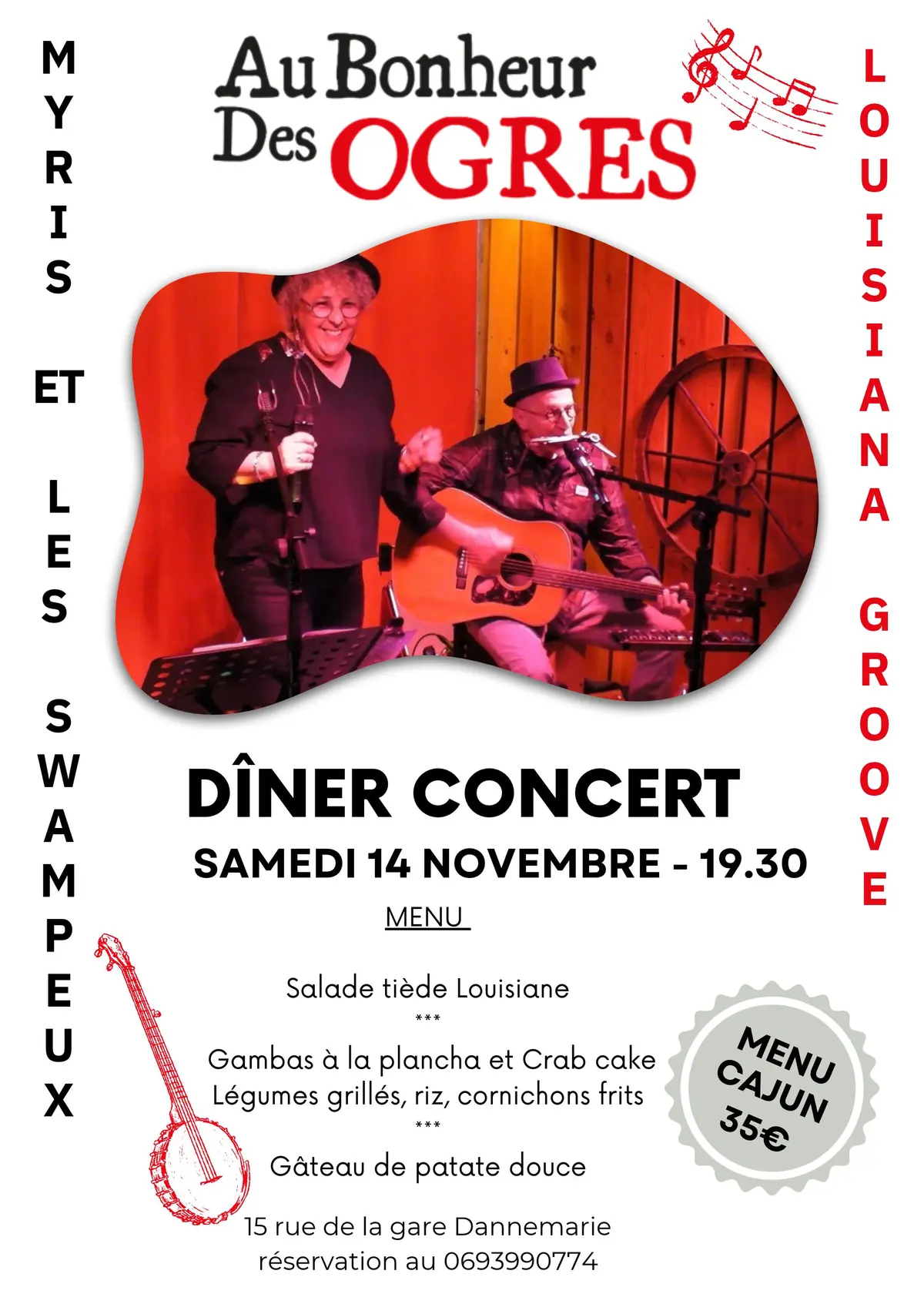 Dîner concert avec Myris et les Swampeux en Duo